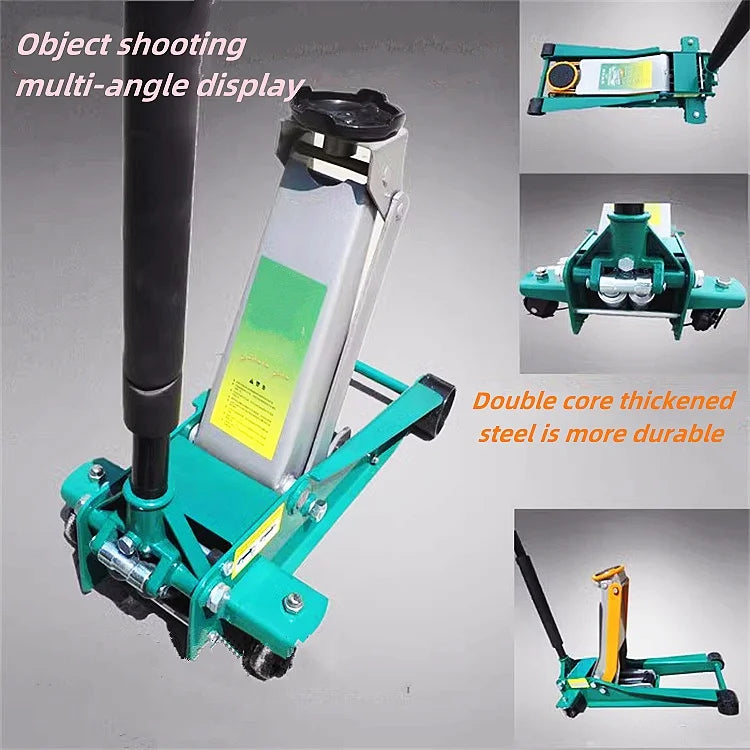 Automotive Jack / 4T Ton Manual Lifting Tool Double Pump Horizontal Hydraulic Jack for Car Manufacturing Plant Steel New Low Cost for Retail