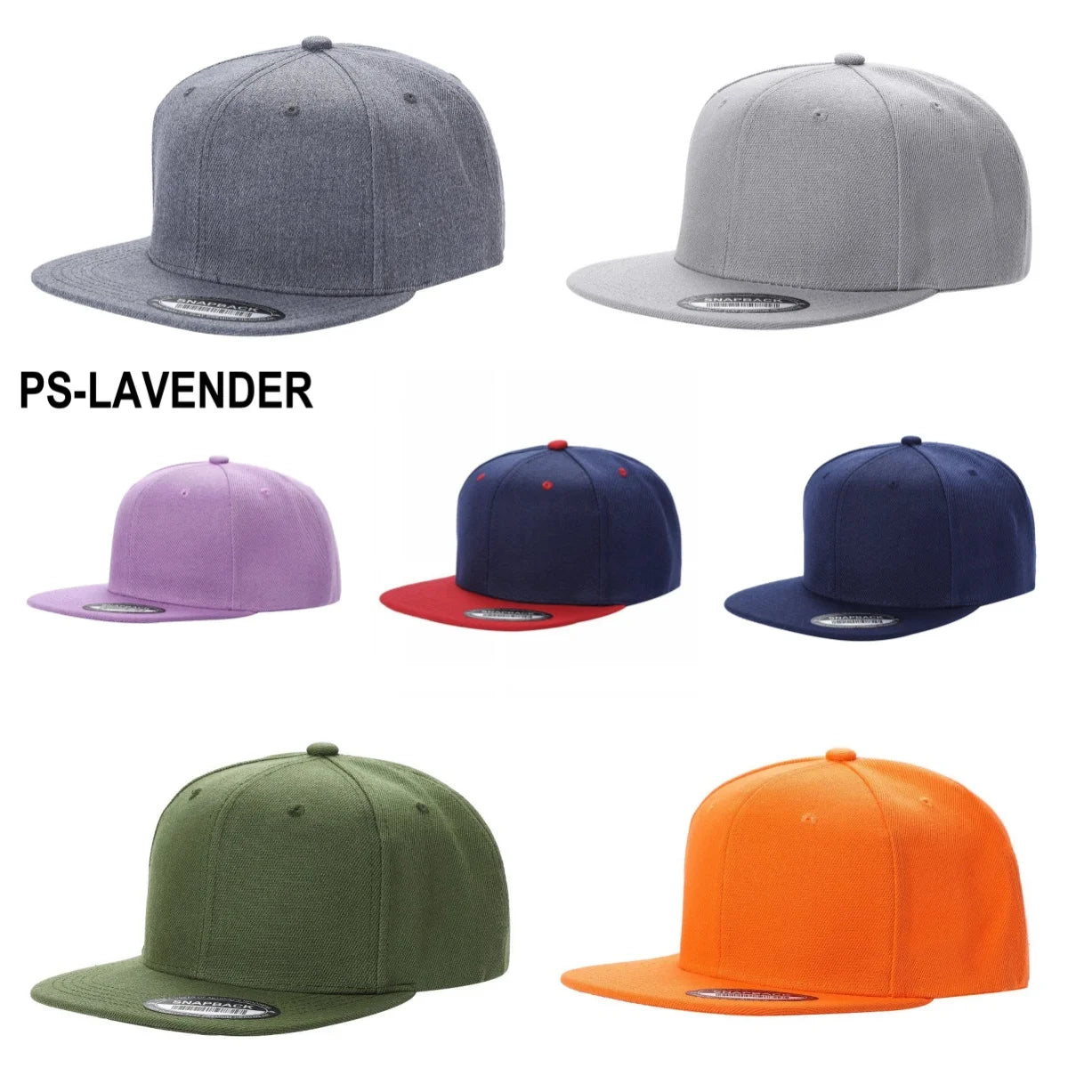 PS Poly Snapback 2 Tone Baseball Caps Hip Hop Style Truck Caps Bulk Wholesale for Outdoor and Beach Scenes