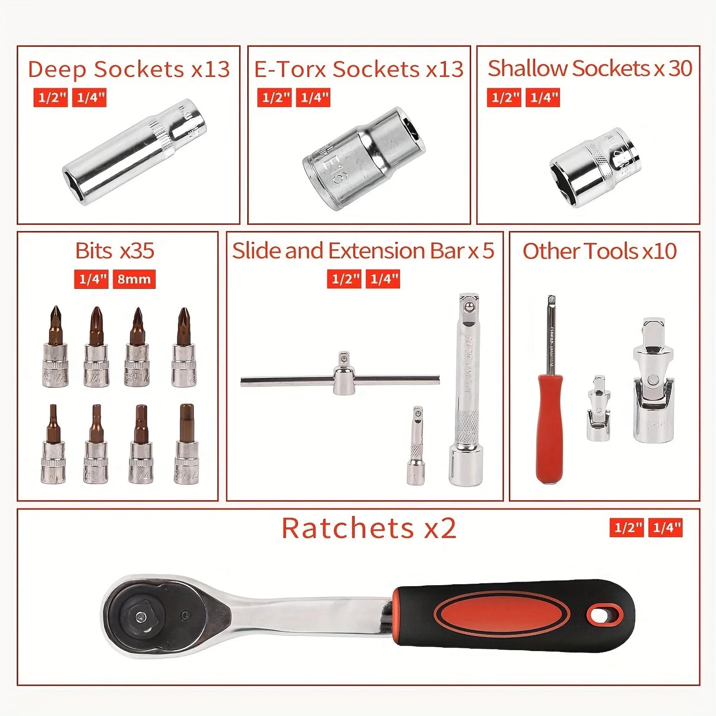 108pcs Automotive Car Repair Kit Seal Driver Installer Remover Hand Tool Wheel Mechanical Socket Wrench OEM Drilling Machines