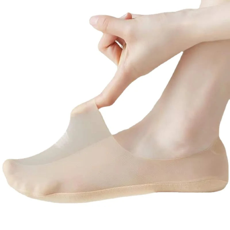 FCJ Women's Summer Thin Breathable Traceless Invisible Socks