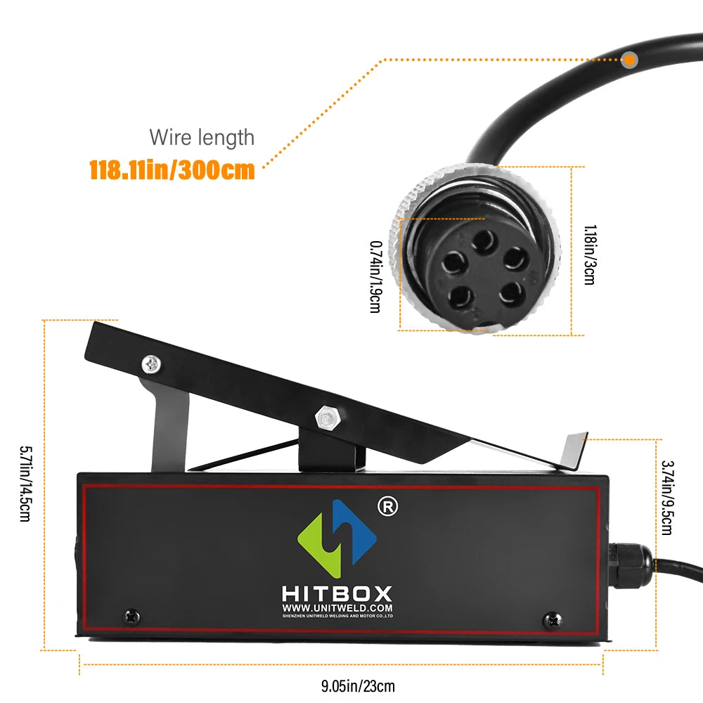 HITBOX Foot Pedal P0000158 HBT2000 Pro Cold TIG Foot Switch IGBT Inverter Welder