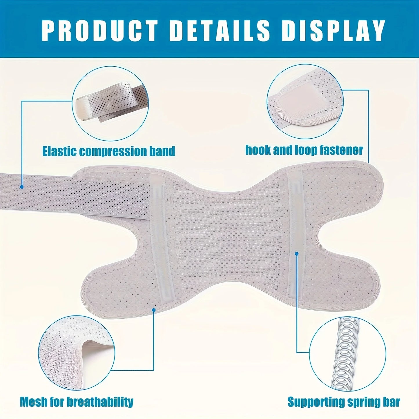 1 Pc Knee Brace with Side Stabilizers & Breathable Adjustable Knee Sleeve