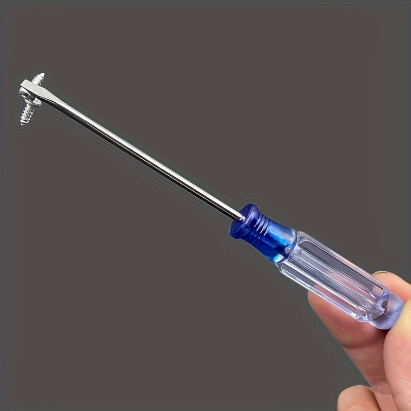 10pcs/1set Crystal Screwdriver, Transparent Handle, Durable Steel, Multiple Sizes of Flat and Phillips Heads - Suitable for Home and Industrial Use