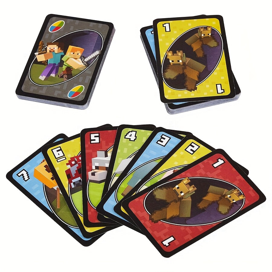 Toys / 112pcs UNO Minecraft Edition Cards - Fun Multiplayer Card Game with Exclusive Minecraft Artwork, Creeper & Zombie Designs, Perfect for Social Gatherings, Parties & Events, Card Game Accessories, Party Game Cards, Vibrant Card