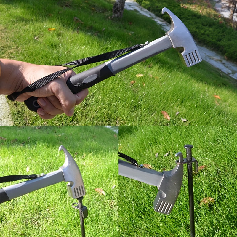 Camping Hammer: Heavy-Duty Multifunctional Steel Hammer with Tent Stake Remover & Holding Strap!Outdoor Camping Tool Suitable for home and outdoor use