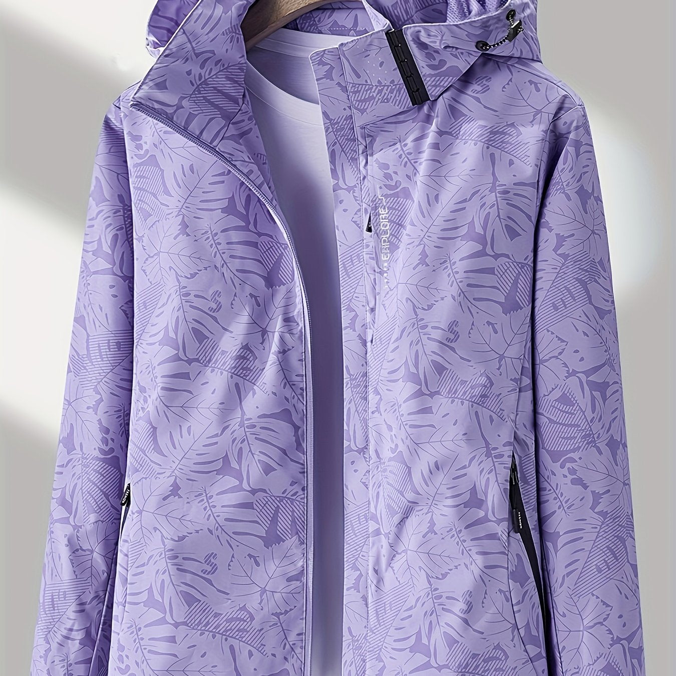 Women'S Windproof Jacket with Full-Zip Front - Lightweight Outdoor Coat, Stand Collar, Non-Stretch Fabric for Hiking, Camping, Travel - Bright Pink Windproof Shell (Spring/Fall/Summer) - Easy-Care Design, Hiking Gear, Camping