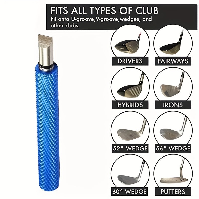 Golf Groove Sharpener - Generate Optimal Backspin for U and V Type Grooves, Improve Your Golf Game