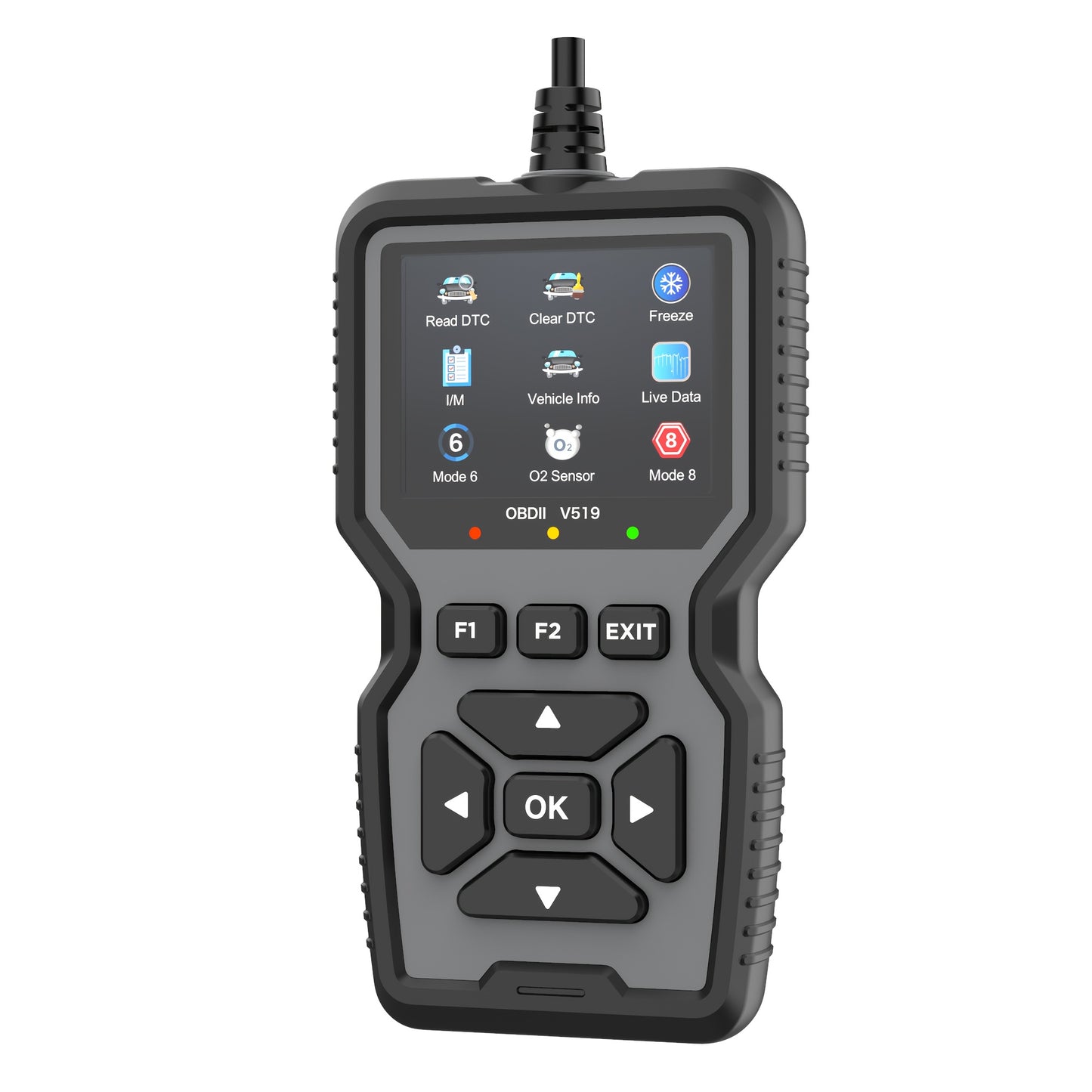 Professional OBD2 Diagnostic Scanner Tool - Suitable for All OBD II Protocol Cars Since 1996, Engine Fault Detector, Advanced Code Reader, Battery Tester, I/M Readiness Checker and Eraser, Without Battery