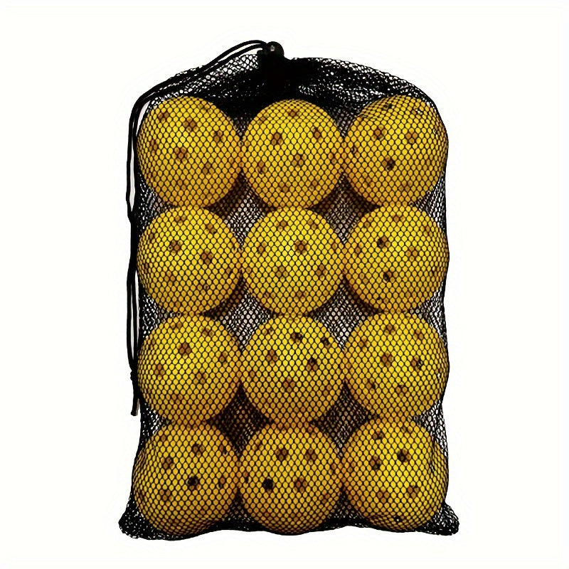12-Pack 74mm 40-Hole Plastic Pickleball Balls, Mixed Colors, 26g, Durable and Stable, PE Material, for Outdoor Games and Sports Equipment