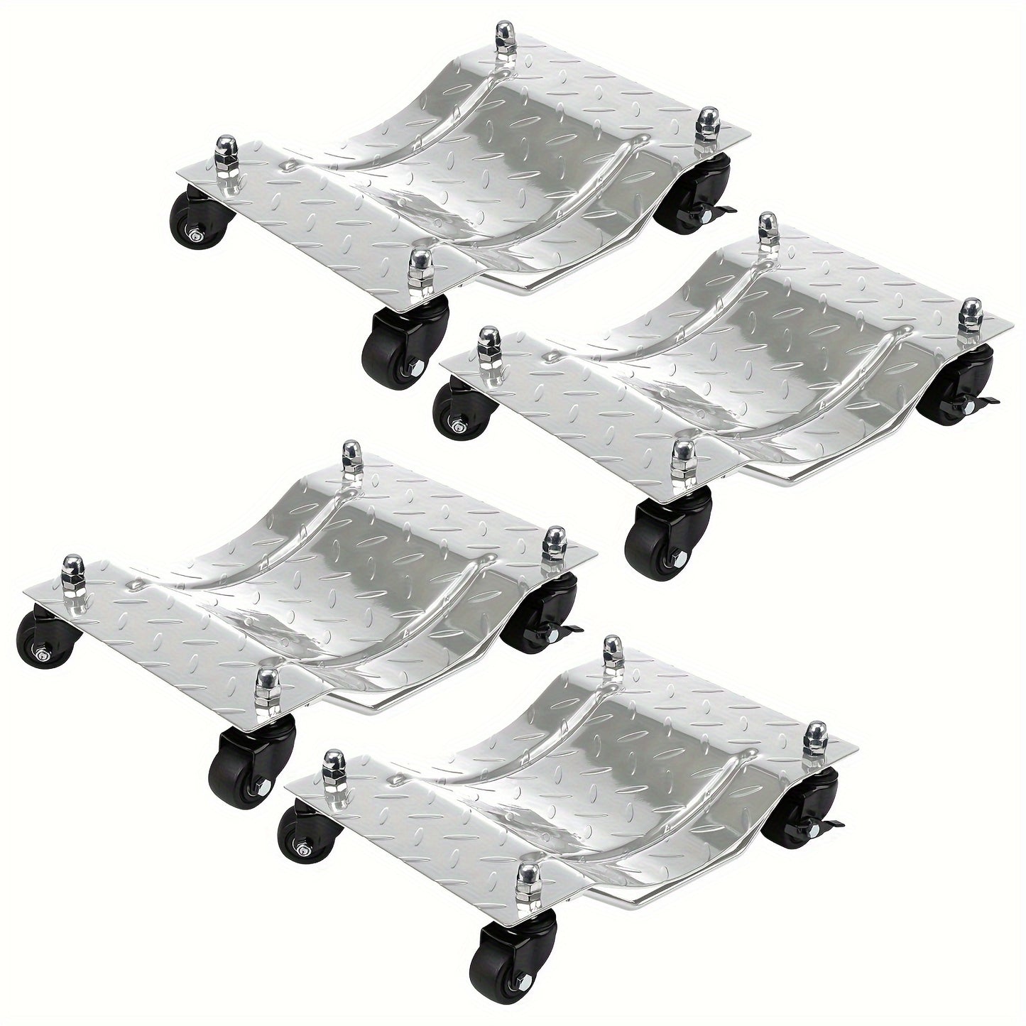 Car Dolly 4 Pack 6000 Lbs Capacity Car Dolly, Heavy Duty Tire Wheel Car Dolly Ball Bearings Skate With 360° Rotational Wheel For Moving Cars, Trucks, Trailers, Motorcycles, Makes Moving A Car Easy