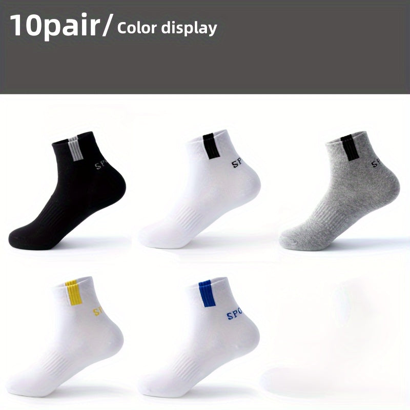 10 Pairs Diabetic Socks for Women & Men Non-Binding Diabetic Ankle Socks Wide Socks with Seamless Toe-Casual Athletic Running Socks, Multicolor Pack