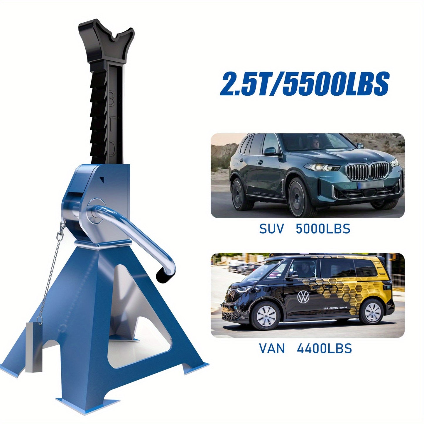 Low-Profile Hydraulic Floor Jack(One) / Jack Stands(1 Pair ) / Combination Of Hydraulic Jack And Jack Stands, Hydraulic Trolley Car Jack, Jack Combo, Small Jack, Capacity 6600 Lbs., For Car shops