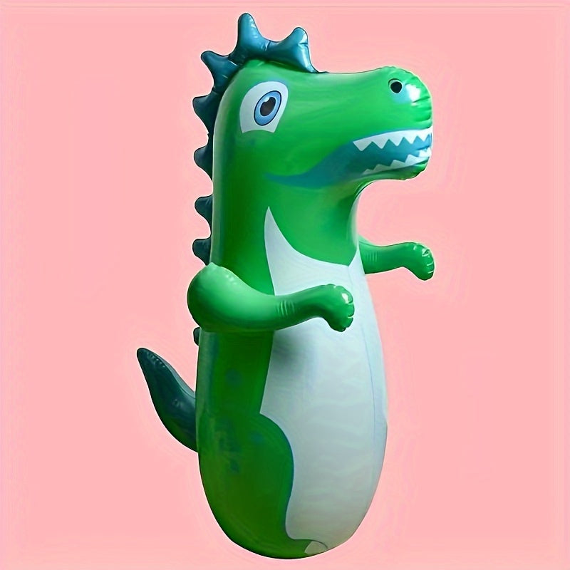Toys / 1pc Dinosaur Inflatable Punching Bag for Youngsters Ages 3-6 - Durable PVC Outdoor Exercise Toy with Vibrant Colors (Yellow, Green, Rose Red) - Fun & Safe for Active Play, Dinosaur Toys, Playful Design, Sturdy Construction
