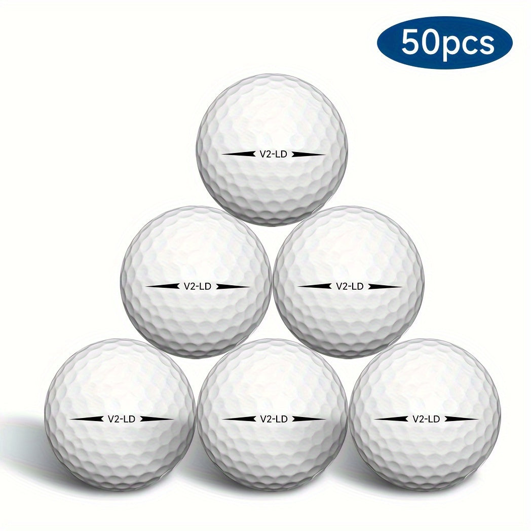 Golf Cap, Caiton 50 Pack 2-Ply Golf Balls - 332 Dimple Technology, Maximizes Distance, Controls Spin, Ultra Durable, Great for Golf Training And Tournaments