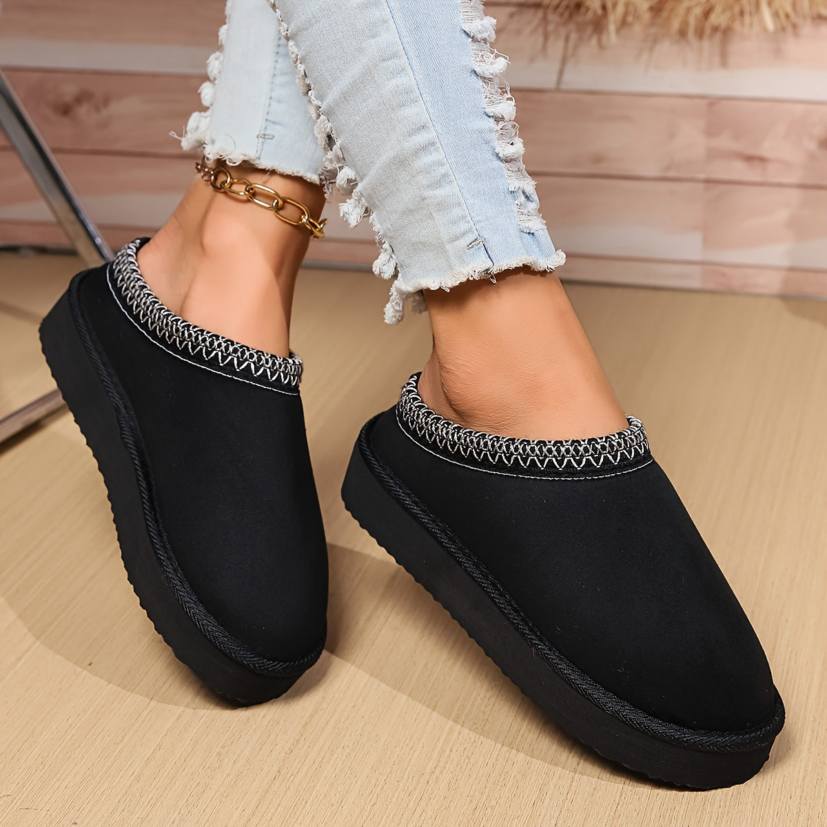 Womens Ultra-Soft Thermal Slippers - Indoor Quilted Ankle Boots with Non-Skid Sole - Perfect Cozy House Shoes for Winter Lounging