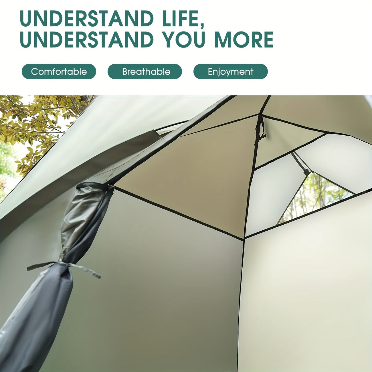 2-5 Person Family Camping Tent, All-Season Waterproof Nylon Dome with Steel Frame, Easy Setup, Removable Rainfly, Zipper Closure, Outdoor Shelter for Hiking, Traveling
