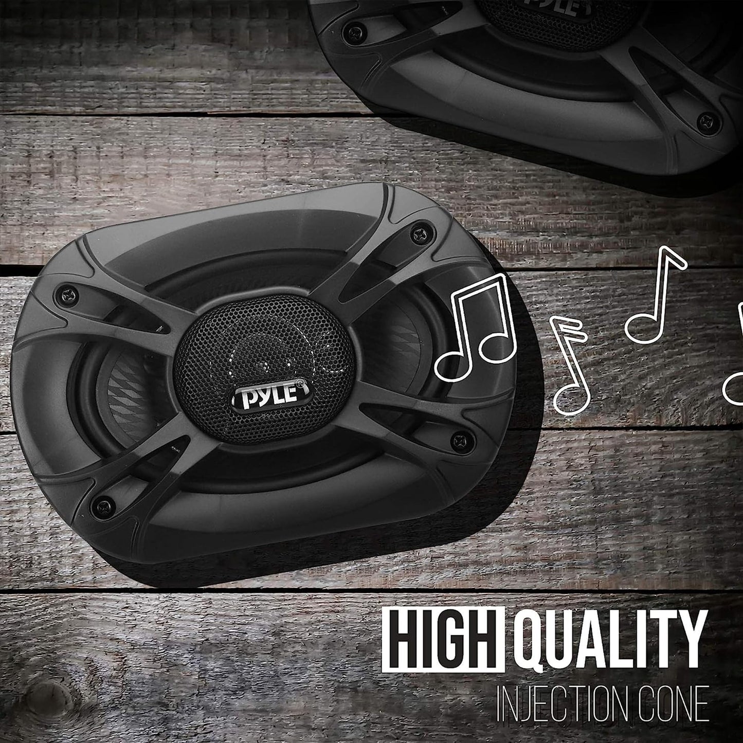 Pyle 6'' x 9'' Four-Way Quadriaxial Speaker System with 500W Peak Power - Black (PL61984BK)