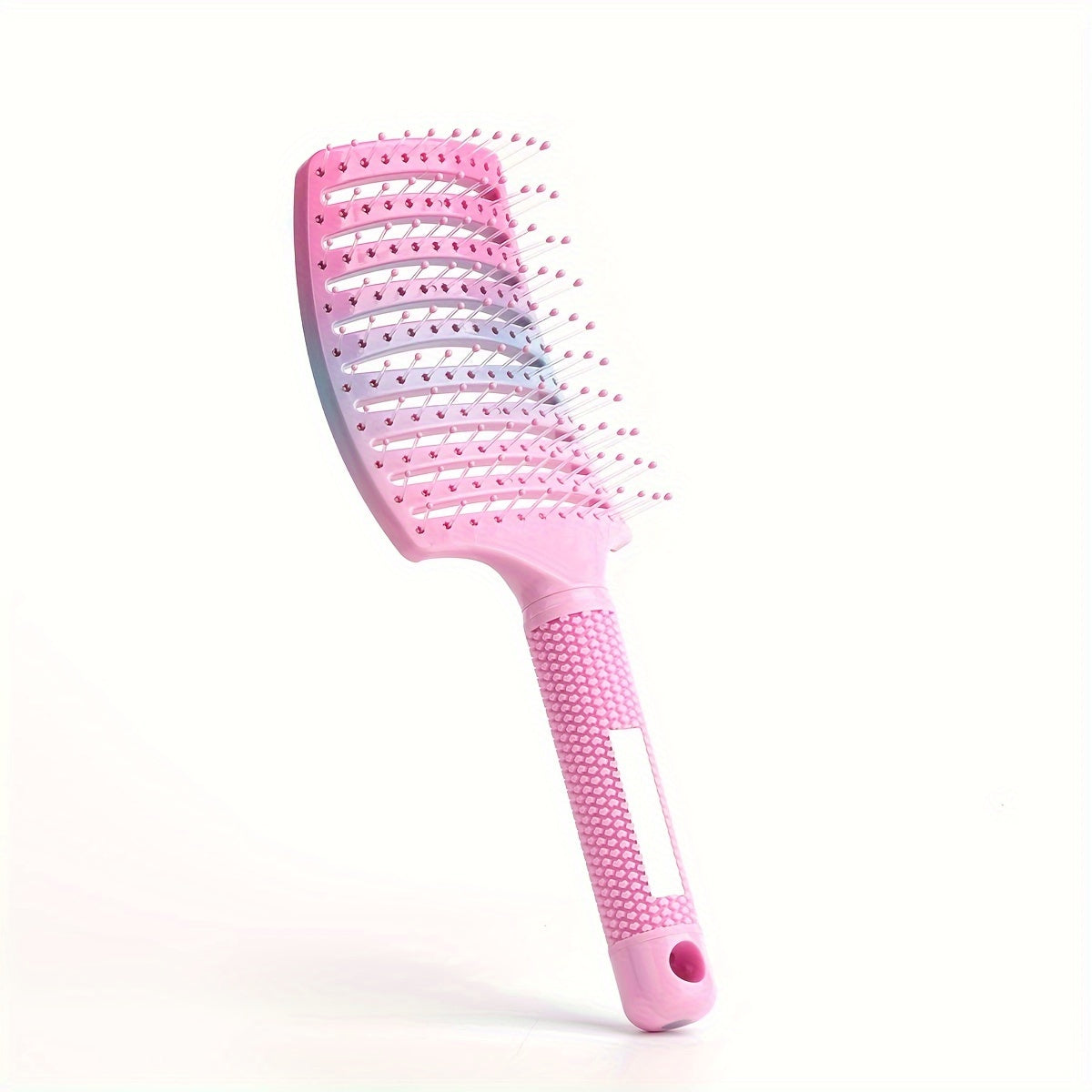 1pc Wet Hair Brush for Blow Drying, Professional Detangling Brush Curved Vented Hairbrush for Women and men, Gradient Colors, Paddle Detangling Brushes for Wet and Dry Curly Thick Straight Hair Soft Massage
