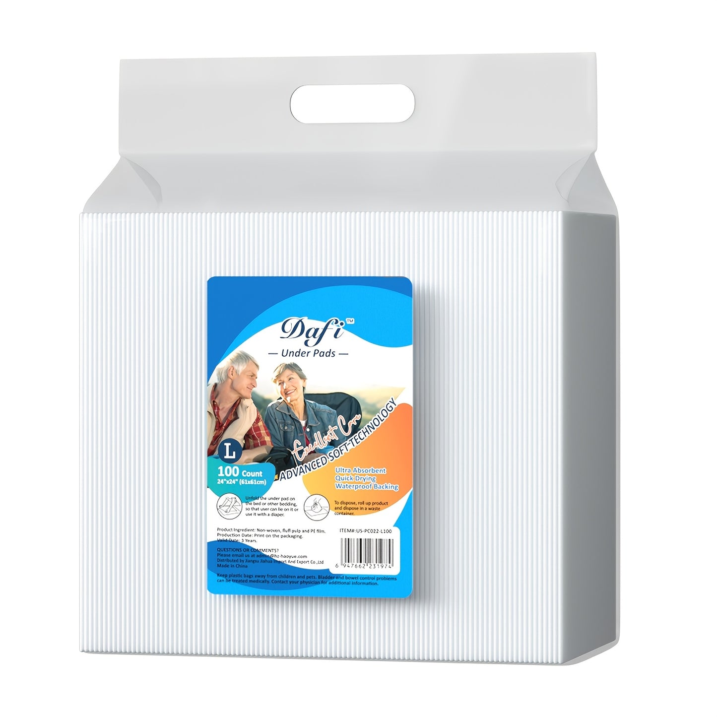 Bed Pads / DAFI 36"x 36"(40 Count) Disposable Bed Pads Extra Large Adult Incontinence Under pads, Effective Odor Control / Super Absorbent Protection for Elderly, Adult