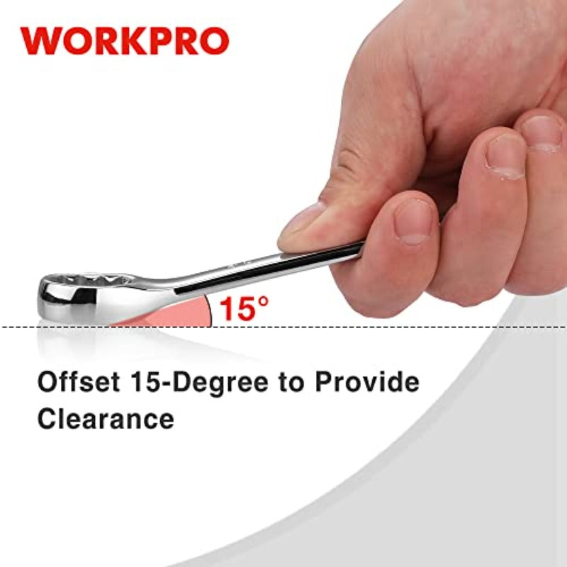 WORKPRO 7pcs Pliers Set + WORKPRO 12pcs Premium Combination Wrench Set SAE, Metal Material, Industrial Hand Tools, Power & Hand Tools, with Screwdrivers, Pliers, and Wrenches for Home Improvement and Professional Use, Home Im