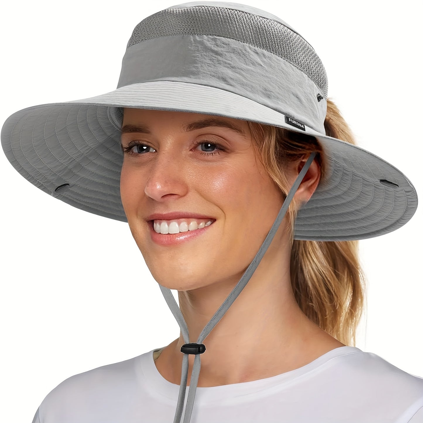 CAMPTRACE Women'S Wide Brim Sun Hat with Ponytail Hole - Breathable, Packable Design for Beach, Hiking & Safari, Lightweight Straw Cap, Beach Hat