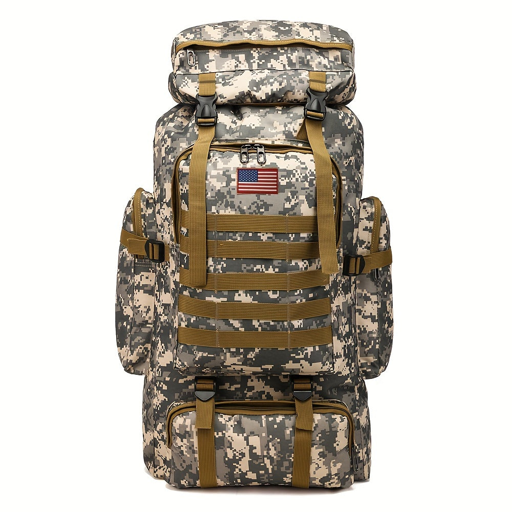 Outdoor Sport Backpack, Large Capacity Outdoor Hikingbag, Camouflage Backpack For Camping Traveling