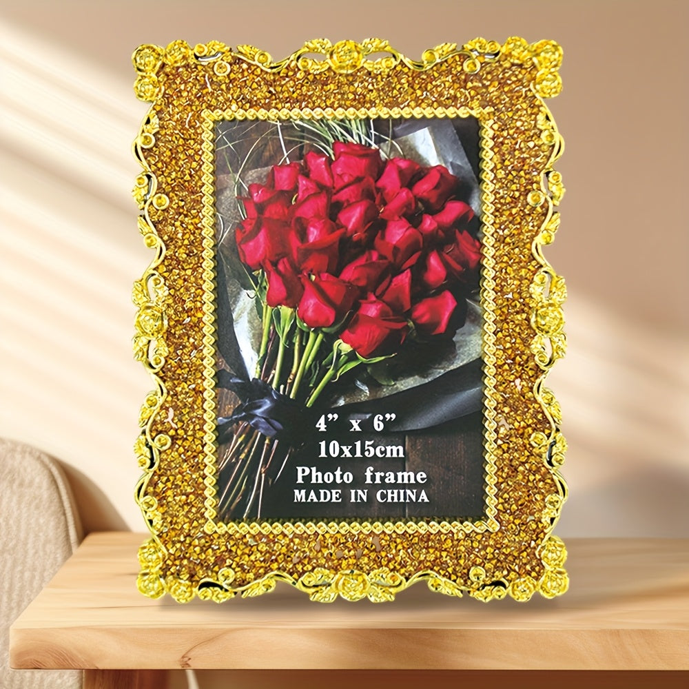 Picture Frames / Luxurious Rhinestone Embellished Picture Frame, Photo Frames, Elegant Home Decor for Living Room & Bedside, Twinkle Twinkle Design, Memory Keepsake Display, Ideal gift for weddings, Mother's Day, and Easter Pictures Are for D