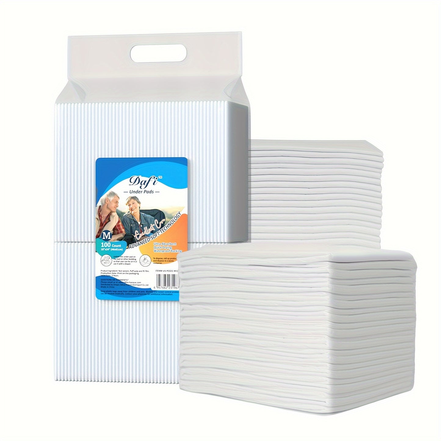 Bed Pads / DAFI 36"x 36"(40 Count) Disposable Bed Pads Extra Large Adult Incontinence Under pads, Effective Odor Control / Super Absorbent Protection for Elderly, Adult