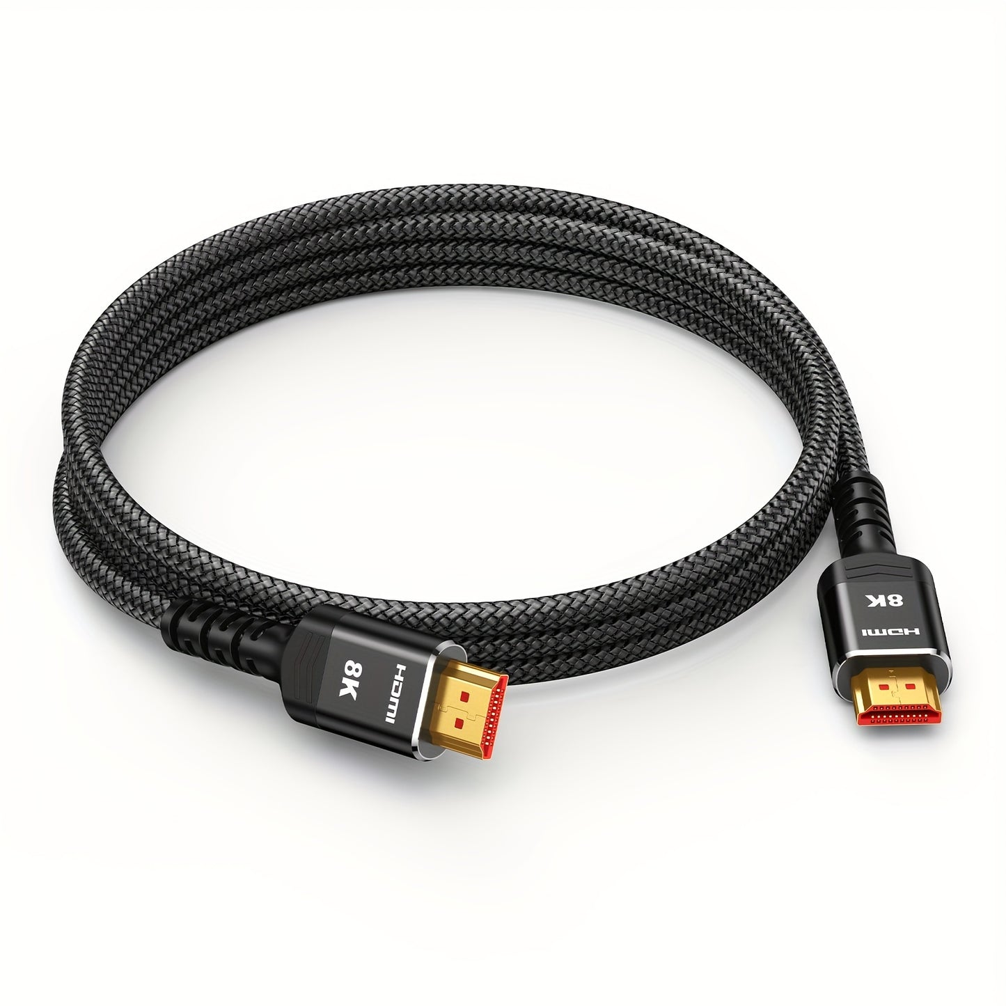 2-Pack 8K 10K HDTV Cable 3.3ft/6.6ft/10ft, 48Gbps High Speed HDTV 2.1 Cord Nylon Braided Slim 8K@60Hz, 4K@120Hz 144Hz, HDCP 2.2&2.3, eARC, Dynamic HDR, DTS:X, RTX 3090, Compatible with Roku TV/HDTV/PS5/Blu-ray