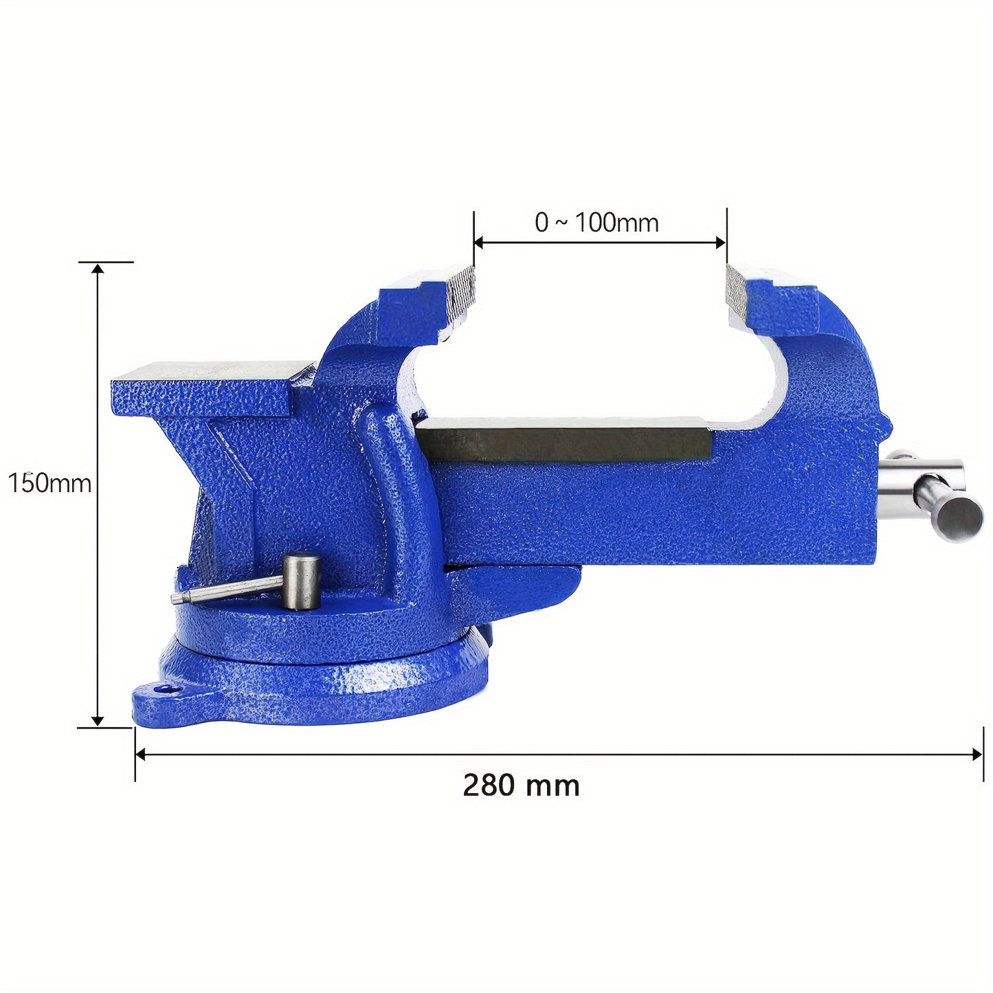Vise / 6 Inch / 5 Inch Bench Vise with Anvil 360° Swivel Locking Base Tabletop Clamp Heavy Duty Vice Swivel Base Bench for Processing Metals, Woods, Plastics, Etc Manual Or Mechanical Processing Such As Sawing, Filing, Drilling And