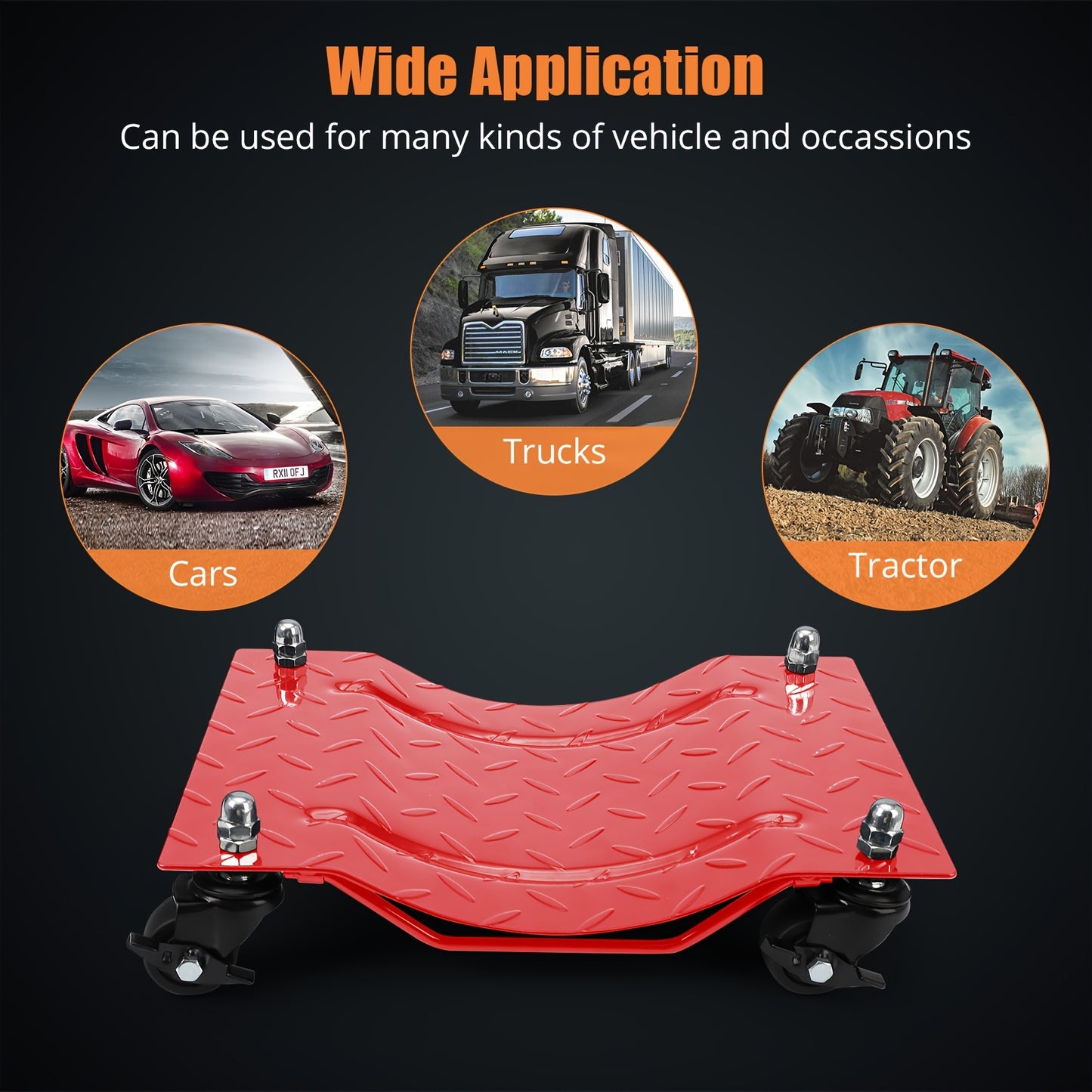 Car Dolly 4 Pack 6000 Lbs Capacity Car Dolly, Heavy Duty Tire Wheel Car Dolly Ball Bearings Skate With 360° Rotational Wheel For Moving Cars, Trucks, Trailers, Motorcycles, Makes Moving A Car Easy