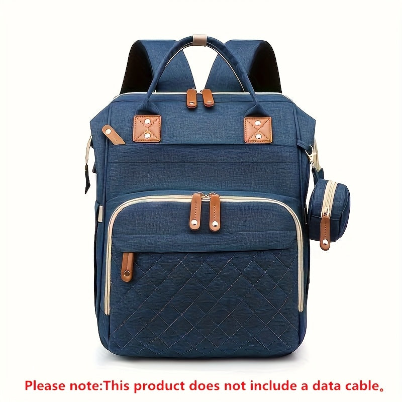 Backpack / eonothem Women's Large Capacity Elegant Multi-Compartment Backpack - Convertible Handbag/Diaper Bag with Adjustable Padded Straps, Golden-Tone Hardware, Zippered Pocket & Lining - Nylon Mom Backpack for Travel,,, Gym - Availa