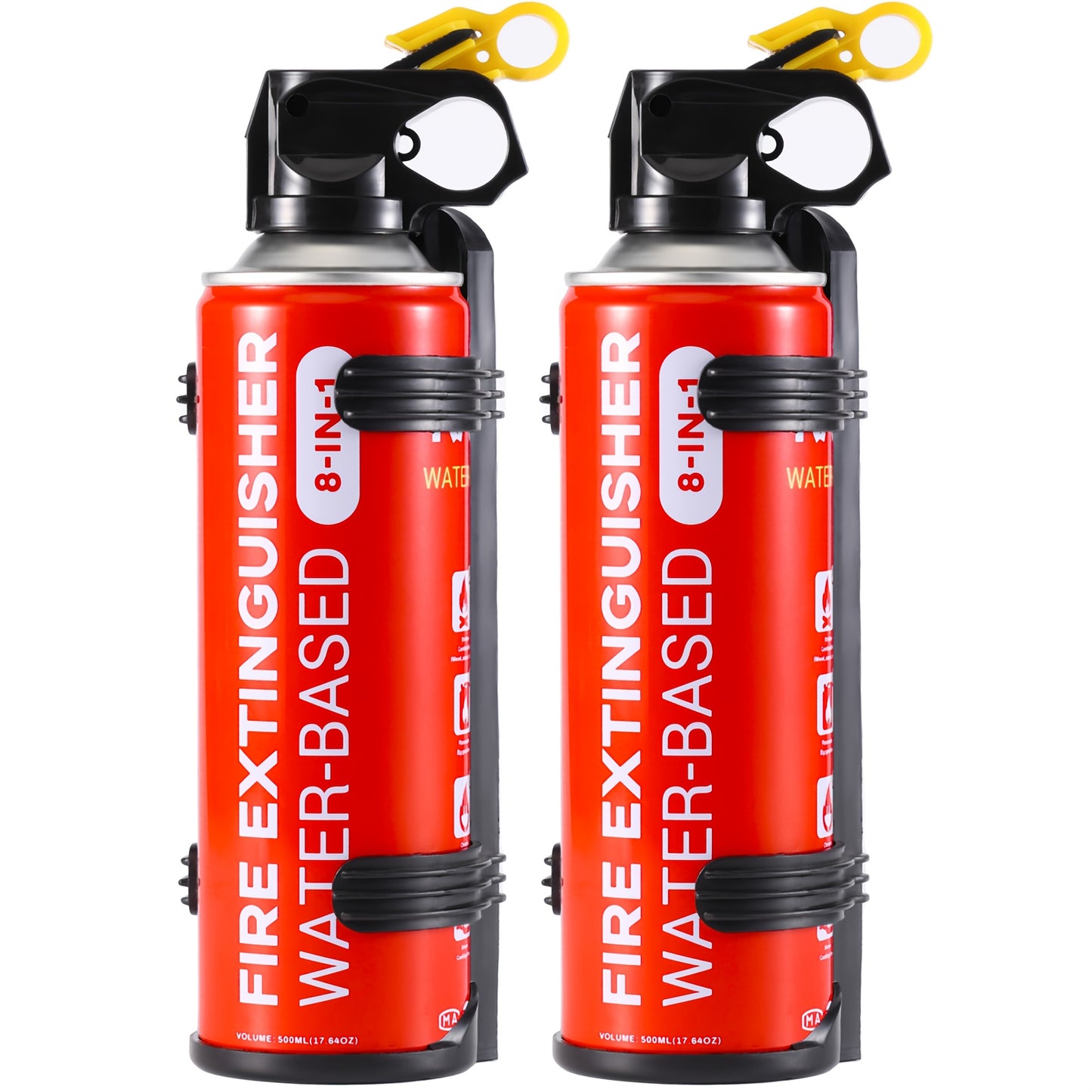 Household Fire Extinguisher Portable Water-Based 4-in-1 Wall Mounted Bracket for Kitchen Garage Car Fire 0.5-A:21-B:C:5K