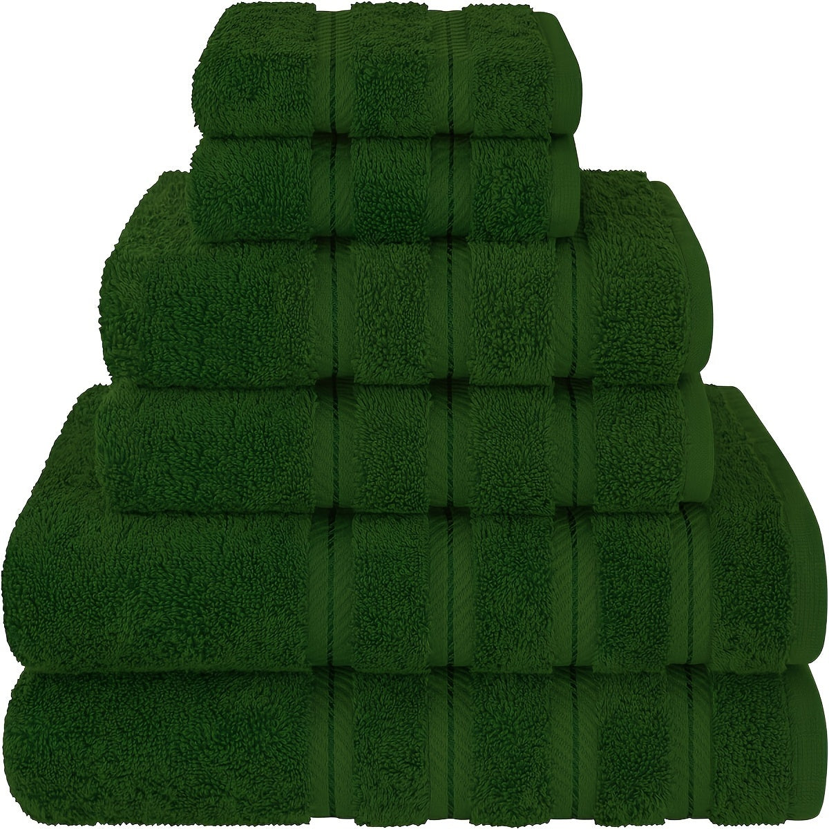 6pcs Towel Set, 2 Bath Towels 2 Hand Towels 2 Washcloths, Soft Cotton Towels, Plain Absorbent Towel For Home Bathroom, Bathroom Supplies