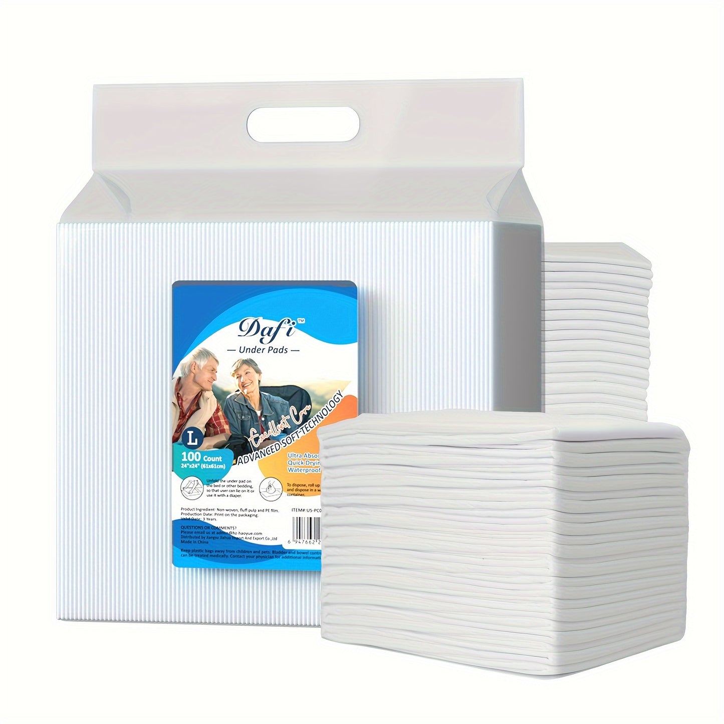 Bed Pads / DAFI 36"x 36"(40 Count) Disposable Bed Pads Extra Large Adult Incontinence Under pads, Effective Odor Control / Super Absorbent Protection for Elderly, Adult