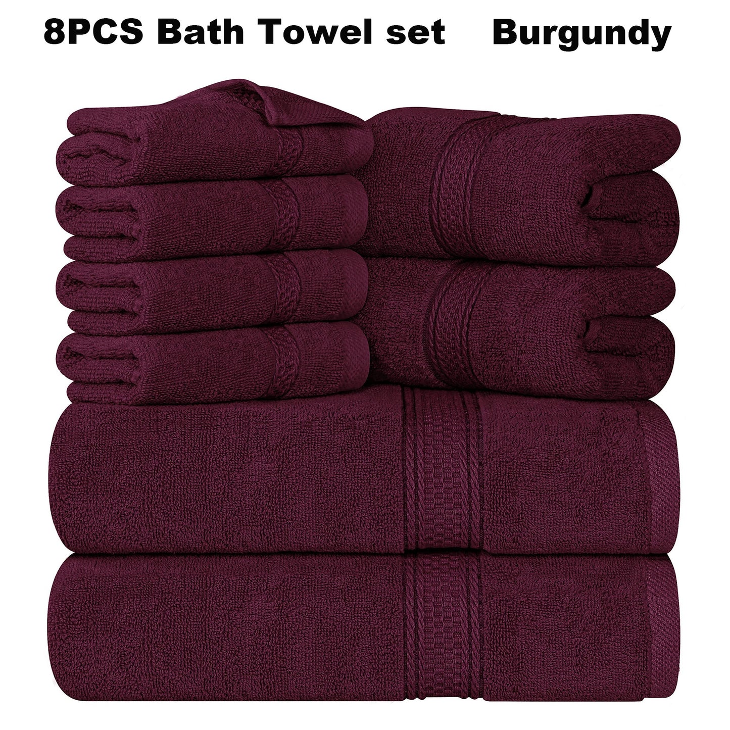 8pcs Bath Towel Set, 2 Bath Towels, 2 Hand Towels, 4 Washcloth, Luxurious, Soft, Skin Friendly, Good Water Absorption, Quick Drying, Thickened Bathing Towel, Suitable for Home, Hotel, Travel, Fitness, Beauty SPA, Etc, Wash Cl