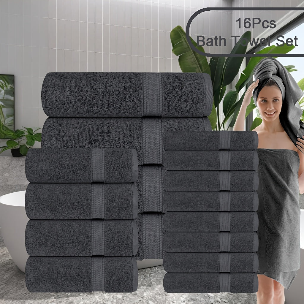 8pcs Bath Towel Set, 2 Bath Towels, 2 Hand Towels, 4 Washcloth, Luxurious, Soft, Skin Friendly, Good Water Absorption, Quick Drying, Thickened Bathing Towel, Suitable for Home, Hotel, Travel, Fitness, Beauty SPA, Etc, Wash Cl