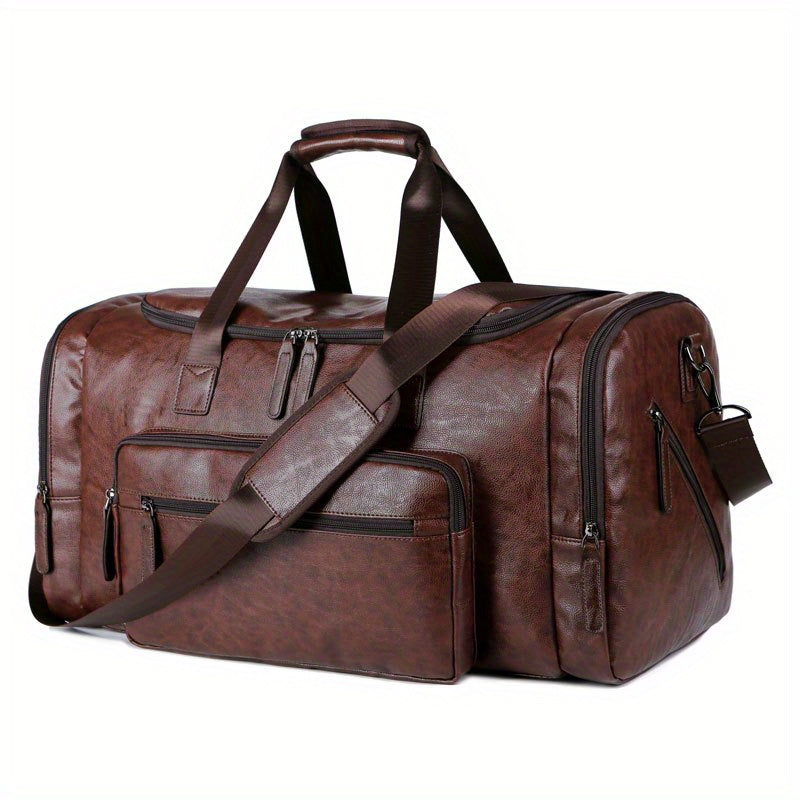 Carry-on bag / Large Weekend Bag / Quality PU Leather Travel / Luggage Bag / Duffel Handbag Casual Traveling Tote
