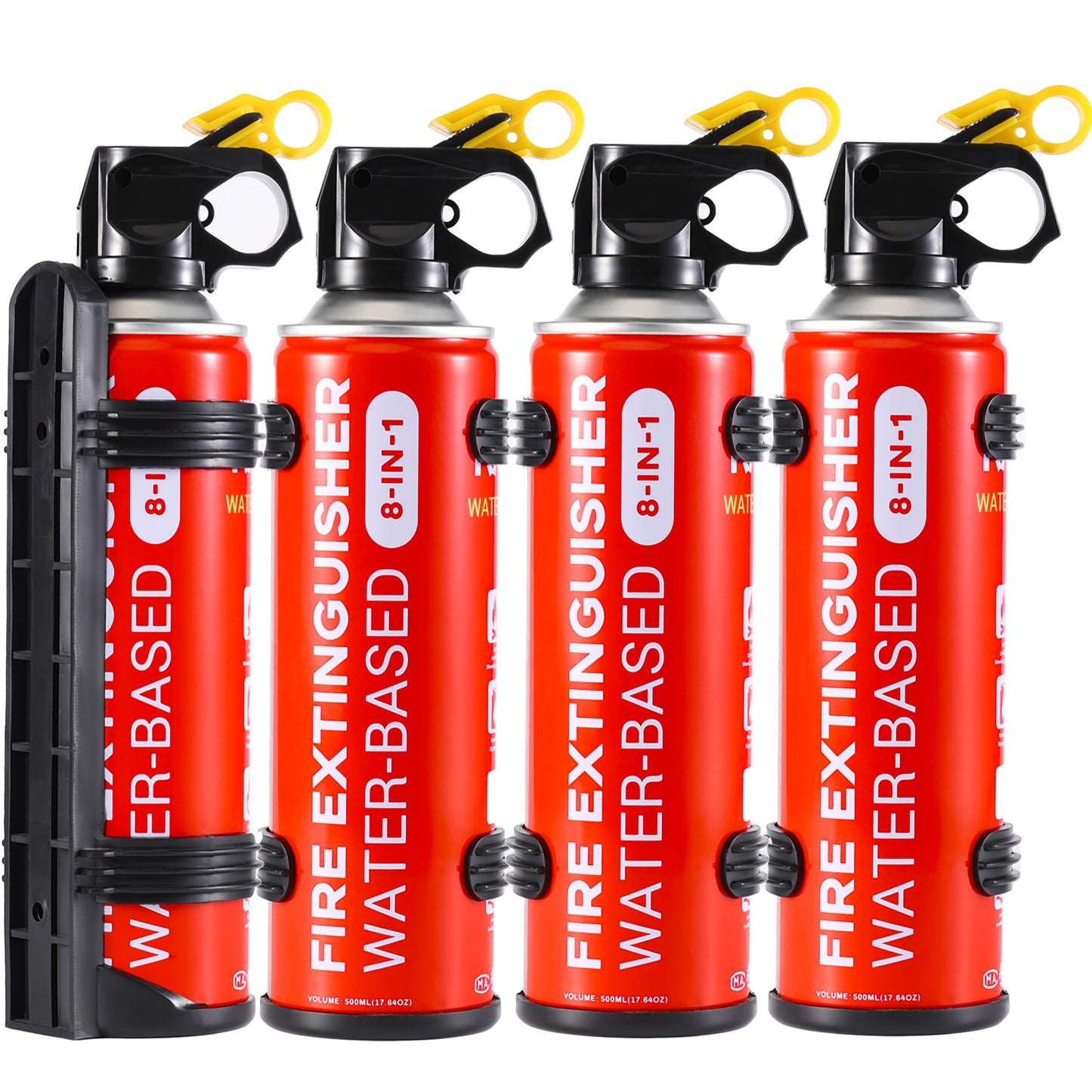 Household Fire Extinguisher Portable Water-Based 4-in-1 Wall Mounted Bracket for Kitchen Garage Car Fire 0.5-A:21-B:C:5K
