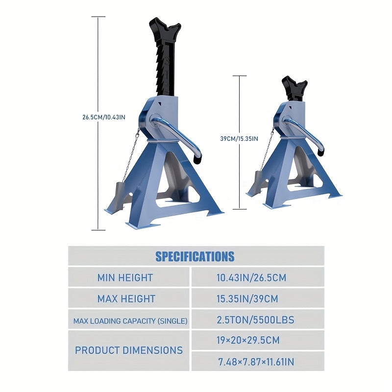 Low-Profile Hydraulic Floor Jack(One) / Jack Stands(1 Pair ) / Combination Of Hydraulic Jack And Jack Stands, Hydraulic Trolley Car Jack, Jack Combo, Small Jack, Capacity 6600 Lbs., For Car shops