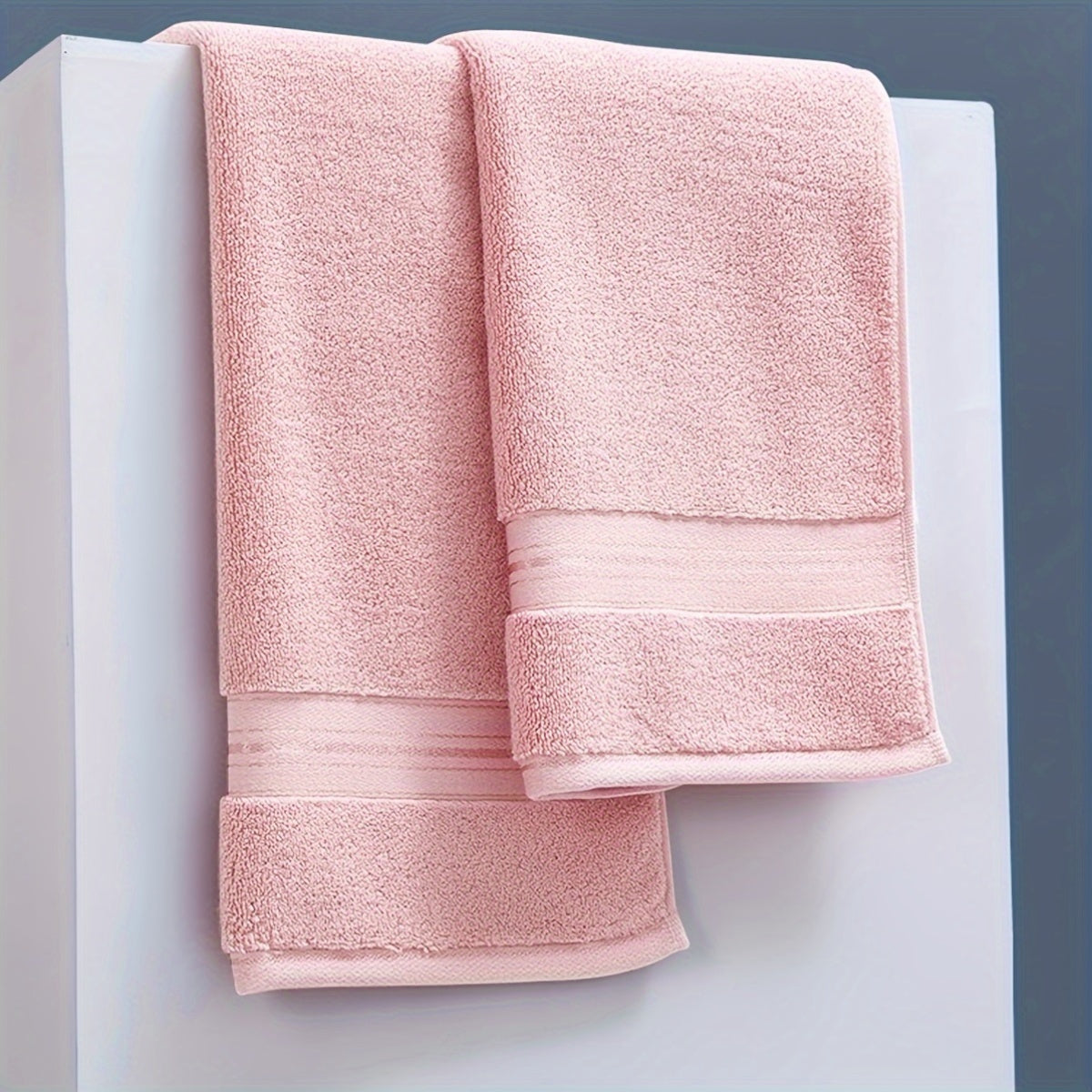6-pce Bath Towel Set, Pure Cotton Bath Towels and Towels, 2 Bath Towels+2 Hand towels+2 Washcloths, Soft Shower Moisture Absorbing Cotton Bath Towel Set, Bathroom Towel Set, Bathroom Supplies, Household items