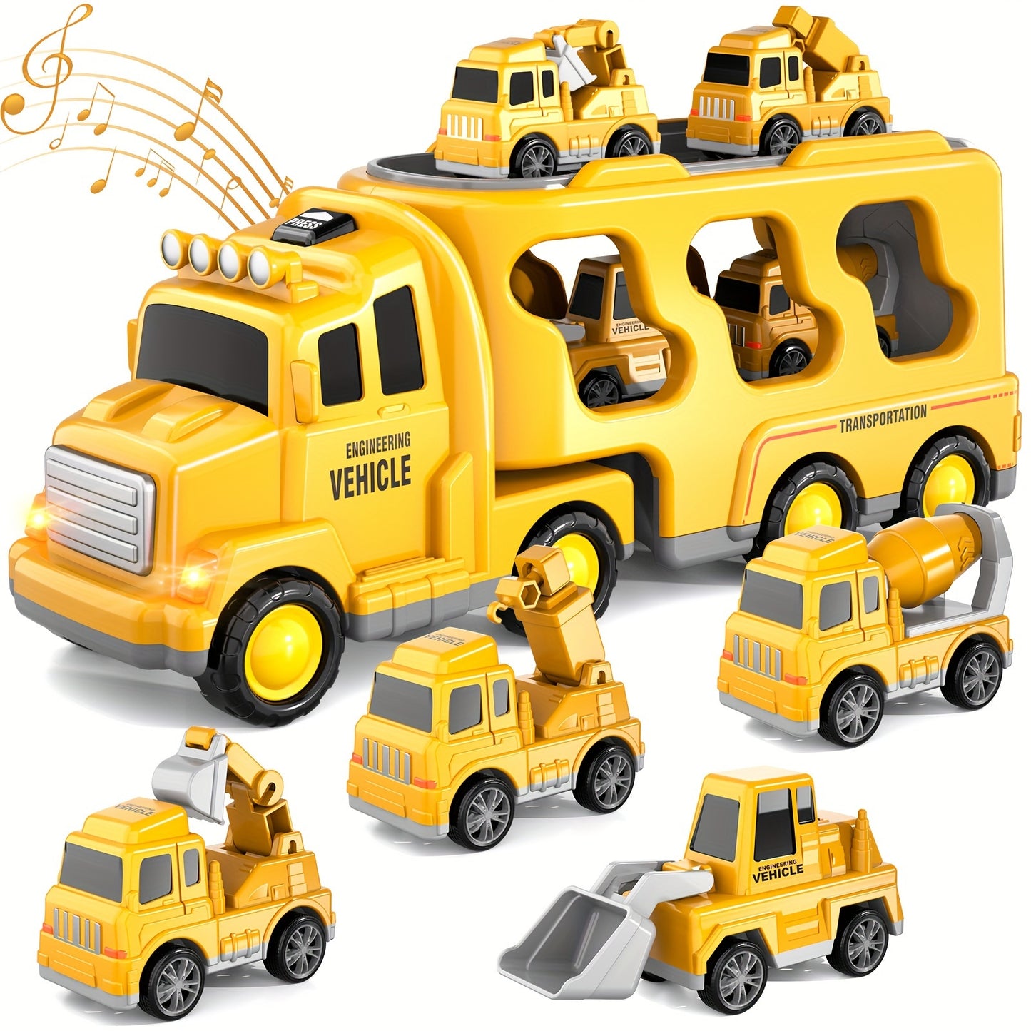 Toys / Fire Truck Toys for Boys & Girls / Friction Power Toys with Light Sound