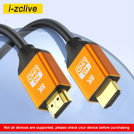 High Speed 8K HDTV Cable,HDTV 2.1 Cable Aluminum Alloy,HDTV Male to Male Cable,HDTV 2.0/1.4 Cable,8K HDTV Cable,High Speed HDTV 2.1 Cord 4K120 144Hz 8K60Hz 3D Compatible for PS5, PS4, UHD TV And PC., High Speed HDTV Cable, HD