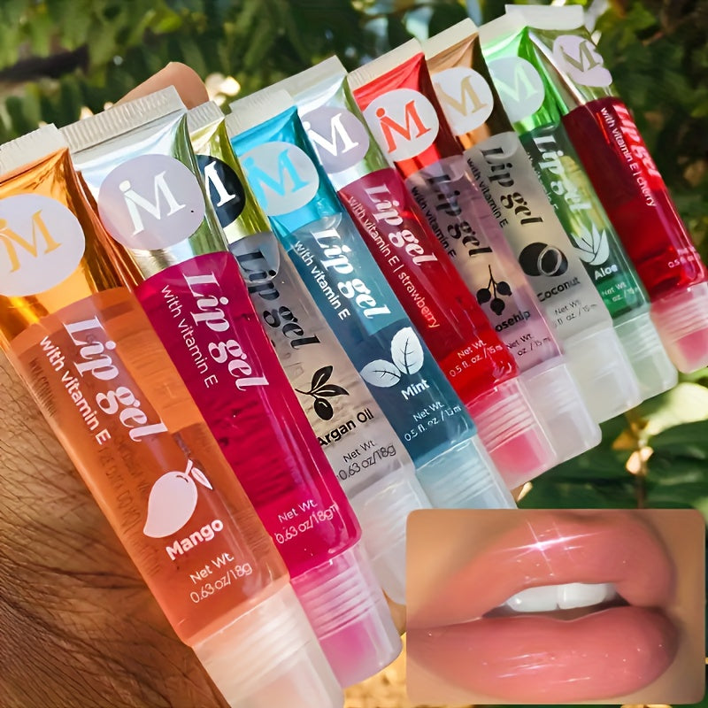 Lip Balm 6-Color Transparent Fruit Flavored Moisturizing Lip Gloss