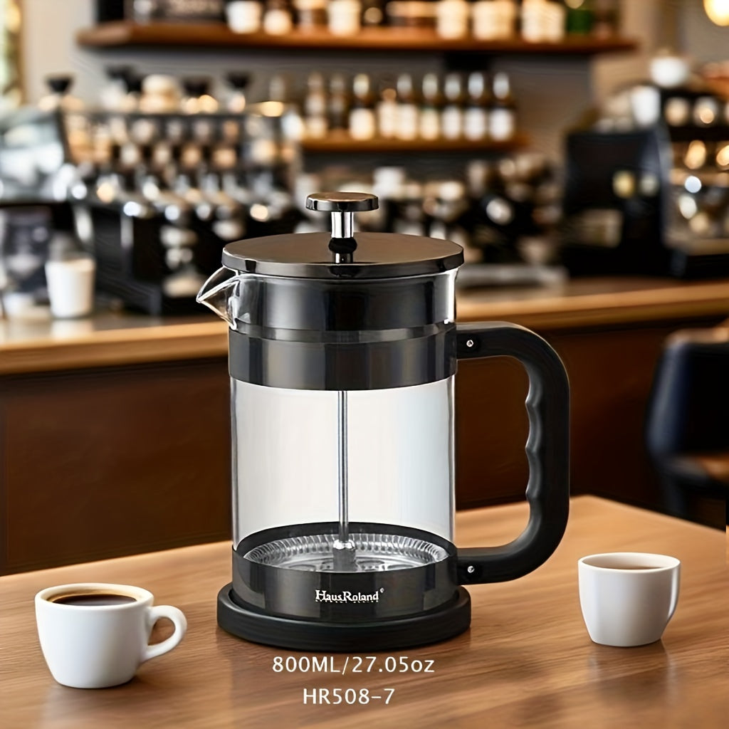 French Press Coffee Maker / Hausroland French Press Coffee Maker, Coffee Pot, Filter Cup Set, Tea Pot, Hand Drip Home Use Double Filter Mesh Glass French Press Pot