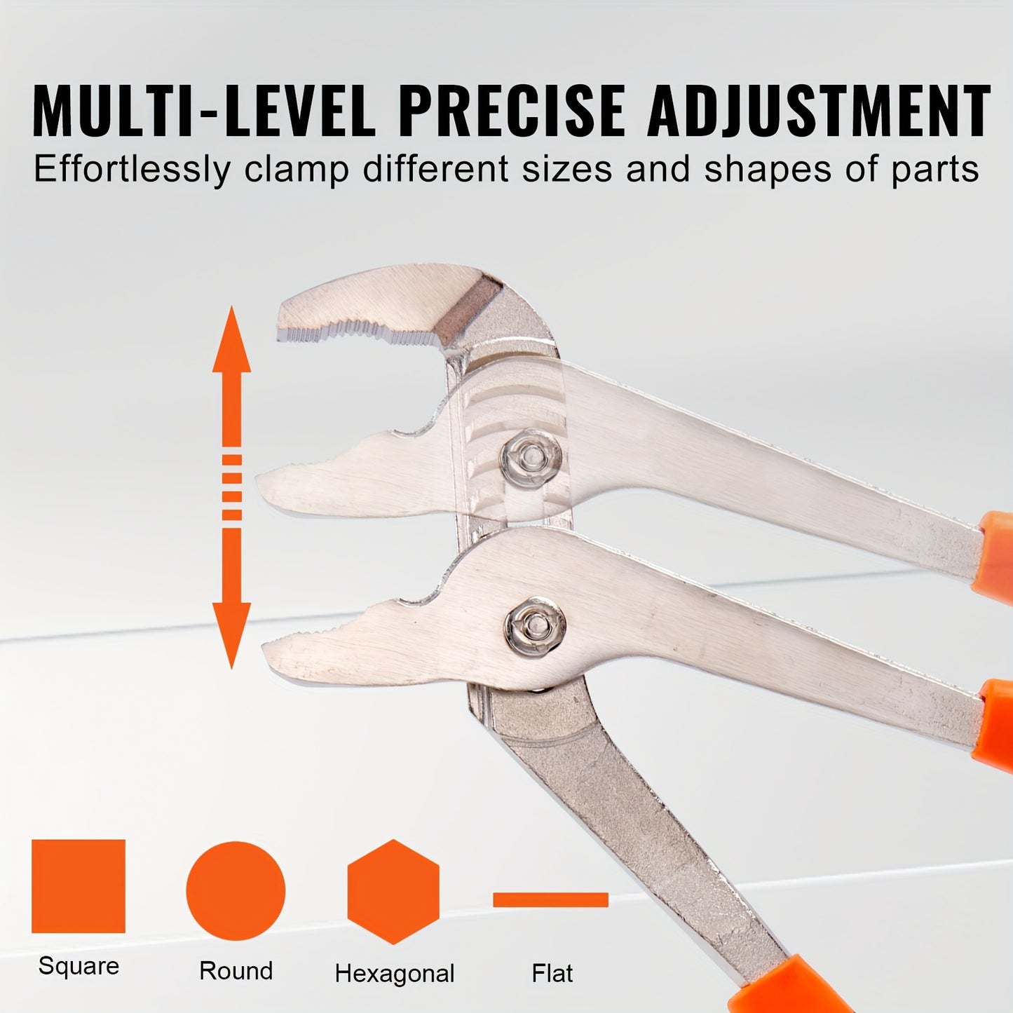 VEVOR 8-Piece Pliers Set, High Carbon Steel, 12"/10"/8" Groove Joint Pliers, 8" Linesman's Pliers, 6" Slip Joint Pliers, 8" Long Nose Pliers, 6" Diagonal Cutter, 10" Adjustable Wrench, And Tool Bag