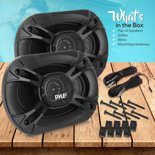 Pyle 6'' x 9'' Four-Way Quadriaxial Speaker System with 500W Peak Power - Black (PL61984BK)