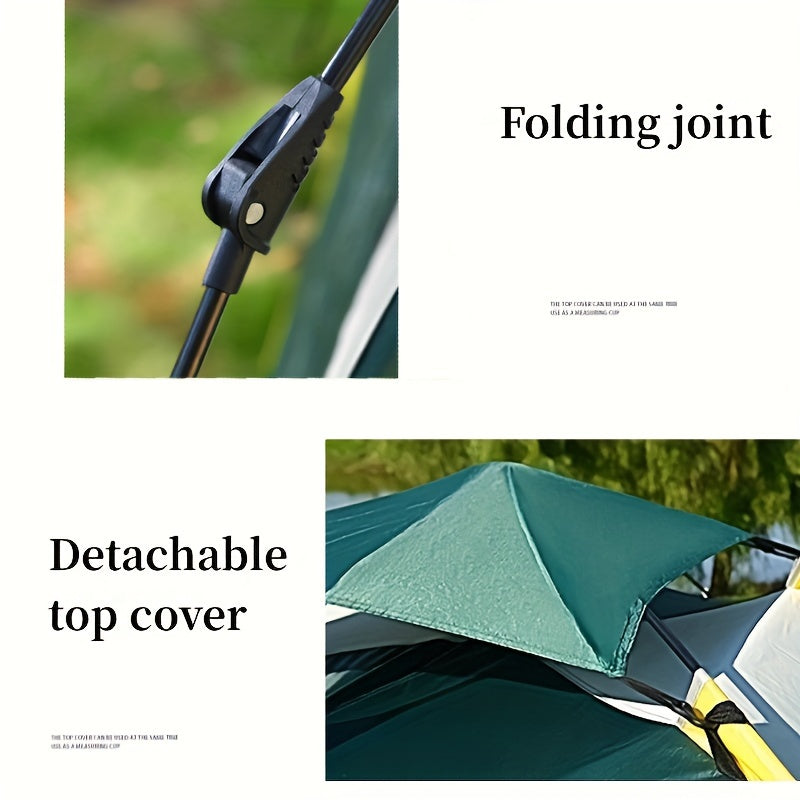 Double Layer Waterproof Windproof Tent - Easy Setup, Two Doors, Spacious Interior for Family Camping, Hunting, Hiking, Mountaineering, Travel - Durable, Portable, and Weather-Resistant Outdoor Shelter