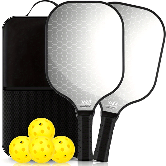Pickleball Paddles Set of 2 99.9% T300 Carbon Fiber USAPA Approved Pickle Ball Paddle Indoor Outdoor Rackets Pickleballs Racquet Gifts