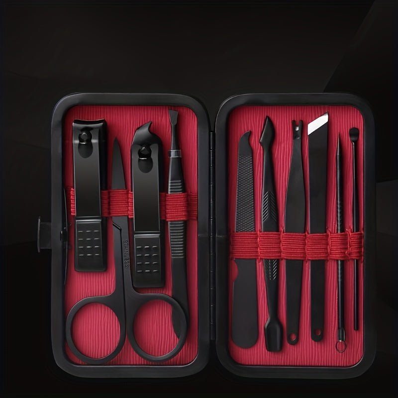 10/24pcs Nail Clippers Manicure Tool Set, With Portable Travel Case, Cuticle Nippers And Cutter Kit, Professional Nail Clippers Pedicure Kit, Grooming Kit For Travel